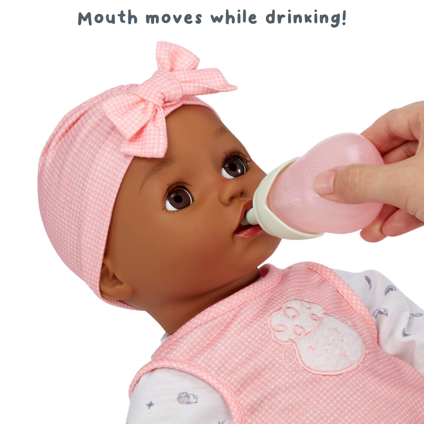 Baby Born My Real Baby Doll Harper - Dark Brown Eyes: Realistic Soft-Bodied Baby Doll Ages 3 & Up, Sound Effects, Drinks & Wets, Mouth Moves, Cries Real Tears, Eyes Open & Close, Pacifier
