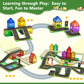 90Pcs Magnetic Tile Road Toppers (Magnetic Tiles Not Included) Kids Toys Magnetic Tile Accessories Creative Add-On Activity City Traffic Network Playset Sensory Play Toy Gifts For Kids Age 3 4 5 6 7