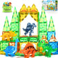 Dinosaur Toys Magnetic Tiles 3D Movable Dinos For Kids 3-5 5-7 Toddler Outdoor Sensory Toys, Stem Educational Magnetic Blocks For 3+ Years Old Boys Girls Kids Toys