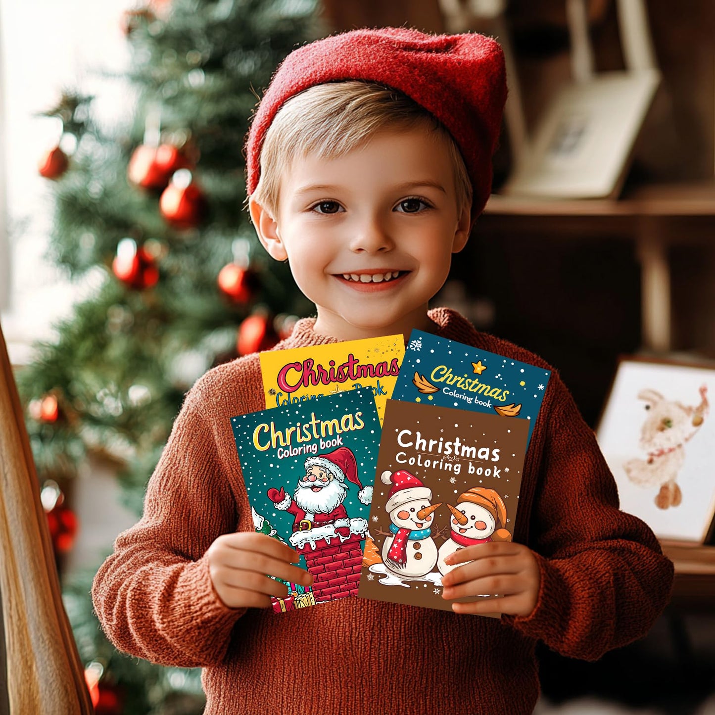 Enxhz 48 Pack Christmas Coloring Books for Kids Girls Boys, Bulk Coloring Books Xmas Holiday Party Favors Gifts, Xmas Stockings