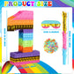 Rainbow Number Pinata for Girls Boys Birthday Foil Number Pinata with Blindfold Stick Confetti for Kids Birthday Anniversary Tie