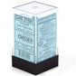 chessex Manufacturing cHX27581 cube Borealis Icicle Luminary Dice  Light Blue - Set of 7