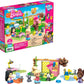 Mega Barbie Animal Grooming Station Building Set with, 97 Bricks and Pieces, Accessories and 3 Micro-Dolls, Toy Gift Set for Age
