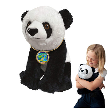 Ecobuddiez - Panda From Deluxebase. 12 Inch Panda Plush Toy. Eco Friendly Child Safe Panda Stuffed Animal Made From Recycled Plastic Bottles.
