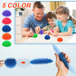 AHHSOY 5 Pack Mini Fidget Worms - Multi-colored Plastic Sensory Toys for Kids & Adults, Small Stress Relief Party Favors
