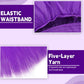 Zhanmai 5 Layered Tutu Skirt For Kids Tulle Tutu Skirt With Tube Socks Princess Runners Costumes Cosplay For Girls Kids (Purple,