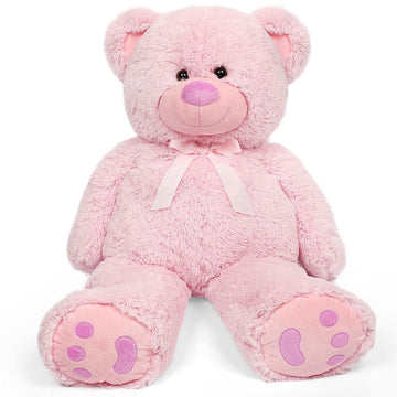Lotfancy 3 Feet Giant Teddy Bear Stuffed Animal, 36 Inch Large Bear Plush Toy With Footprints For Birthday, For Her, Women, Girl