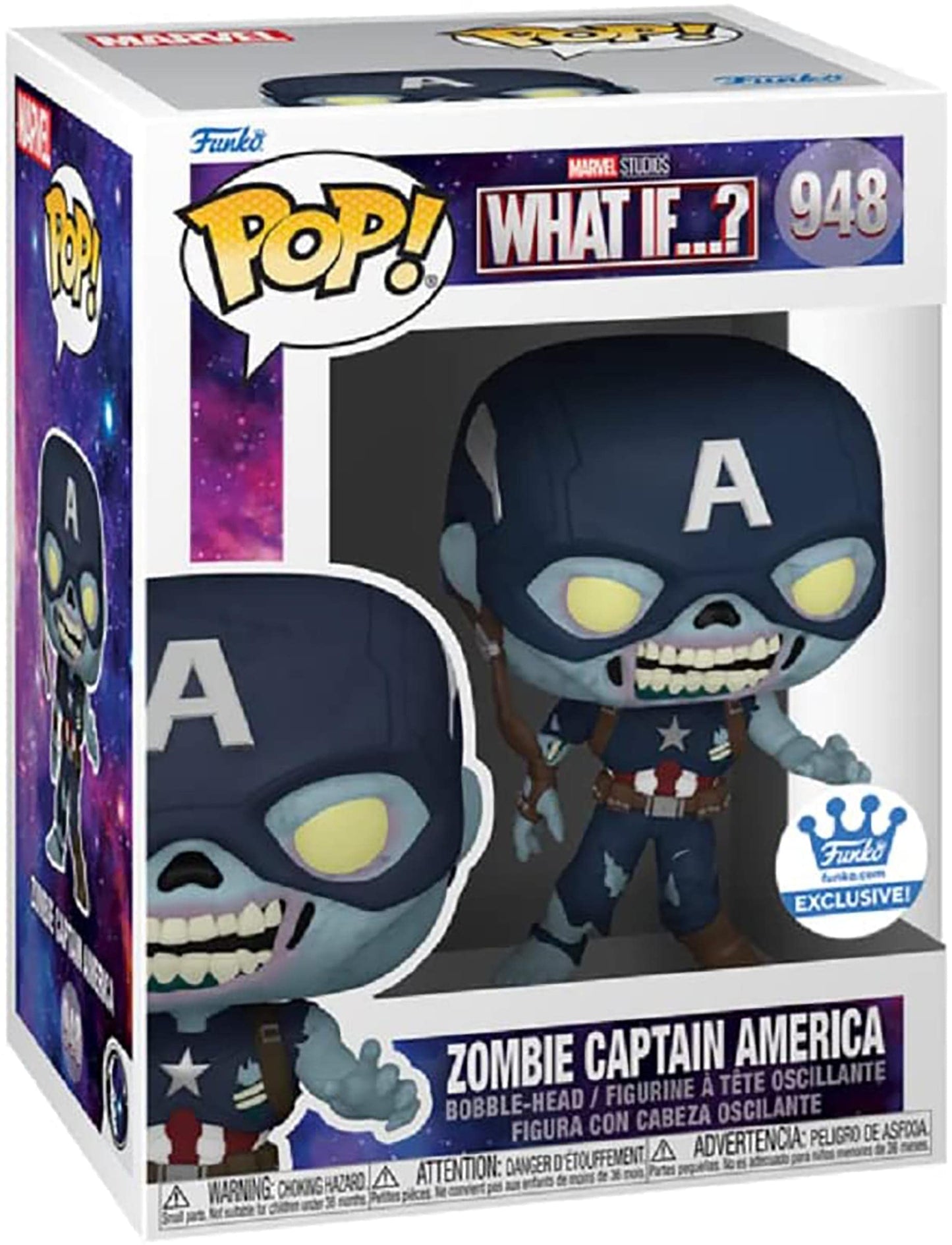 Funko 58254 Pop! Marvel: What If - Zombie Captain America limited availability #948
