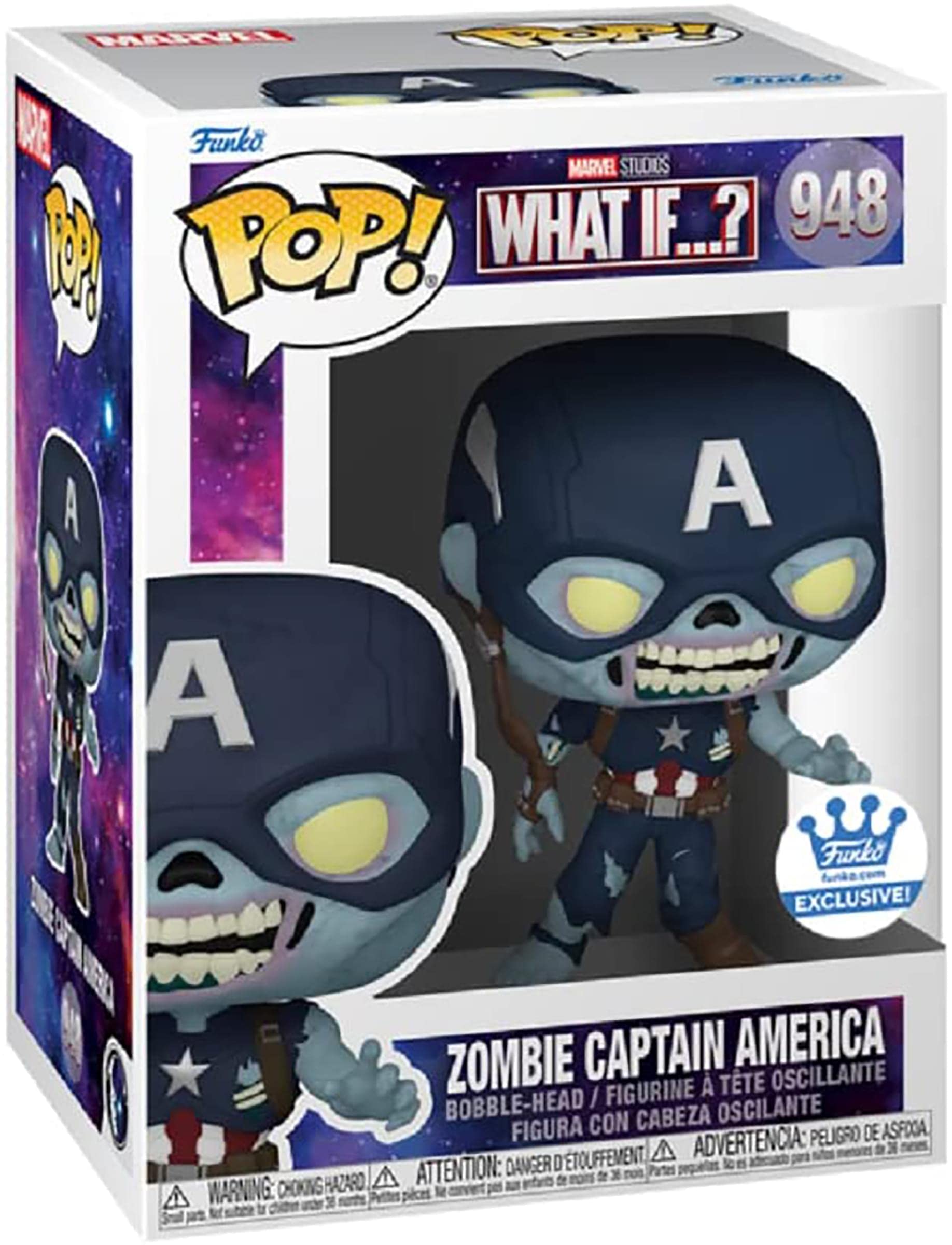 Funko 58254 Pop! Marvel: What If - Zombie Captain America limited availability #948