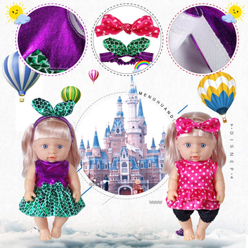 Wondoll 19Pcs 8-10-Inch-Doll-Clothes-Accessories Baby-Doll-Clothes Costumes Outfits Christmas Birthday Gift For Little Girl