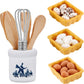 Skylety 28 Pieces 1:12 Dollhouse Kitchen Decorations  6 Pieces Miniature Egg Beater and Utensils with 18 Pieces Mini Egg Models Miniature Food Toy with Pottery Holder Pretend Play Toy