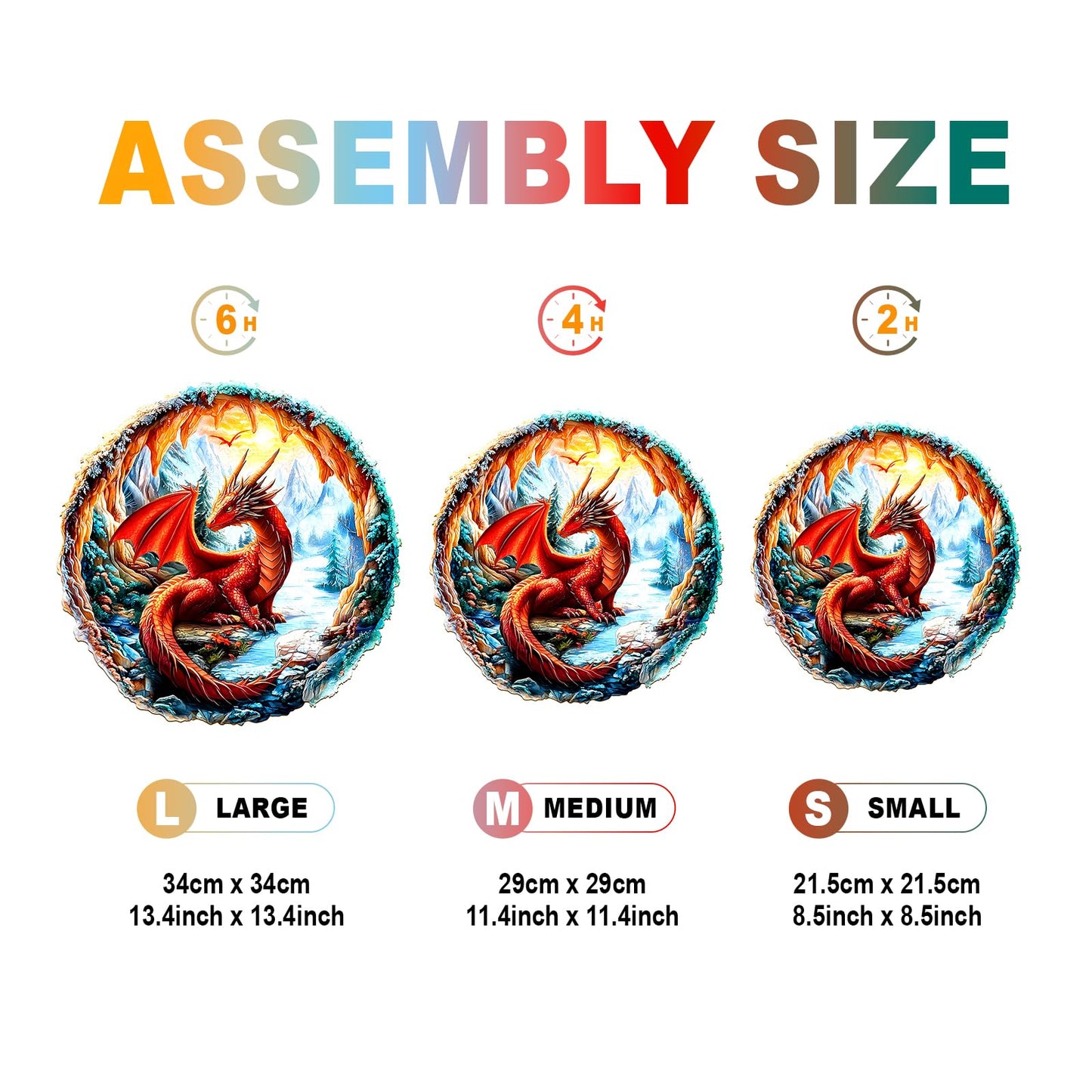 Wooden Puzzles for mature-themeds - Unique Shape 3D Vision Wooden Puzzle - Crimson Dragon Wooden Puzzles - Challenging mature-themed Animal Puzzles Creative Gifts - Birthday Gifts for mature-themeds - Puzzle Toys - (295pcs)