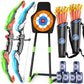 Niplooow 2 Pack Kids Bow And Arrow Set, Led Light Up Archery Toy Set With 30 Suction Cup Arrows, Standing Target, Quiver & 6 Sco