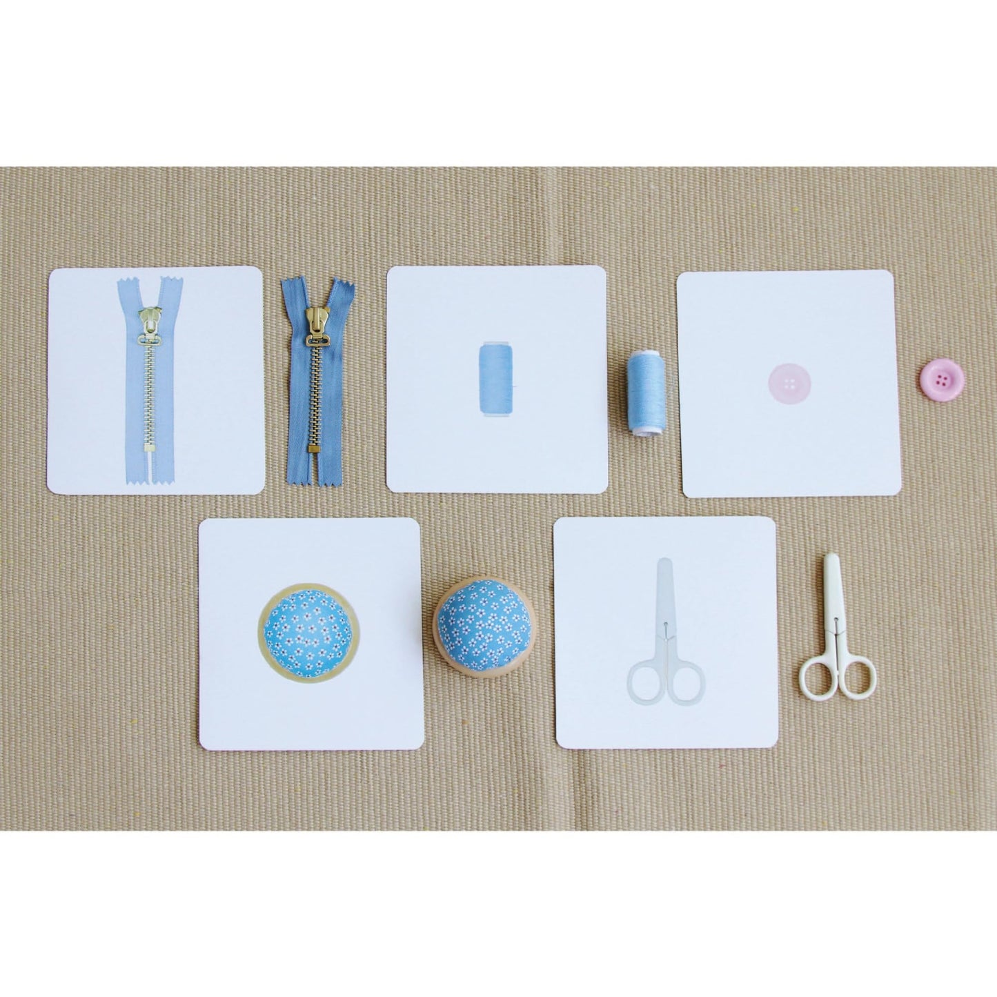 Kiddison Montessori Language Materials Objects With Identical Cards Matching Game Minitures Flash Cards Cleaning Tools Hair Acce