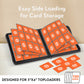 SMYV 12 Pocket Trading Card Binder  enhanced PU Cover Card Binder for 720 Cards  Ringless Side Loading Card Collection Album Folders for MTG  TCG  Game Cards & Sports Cards (Orange)