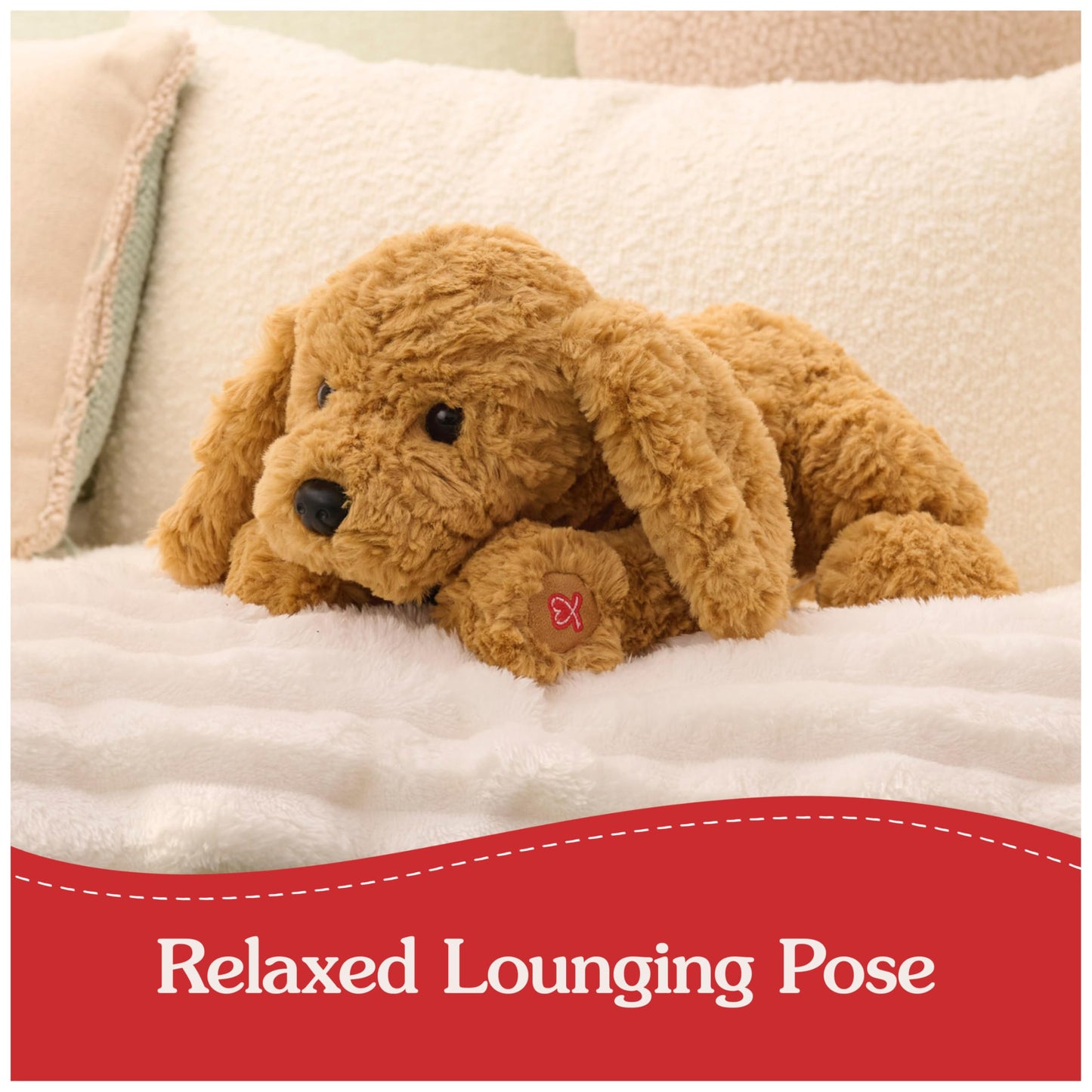 GUND Muttsy Dog Plush Stuffed Animal, Brown, 14”, High Quality Materials, Ages 1+
