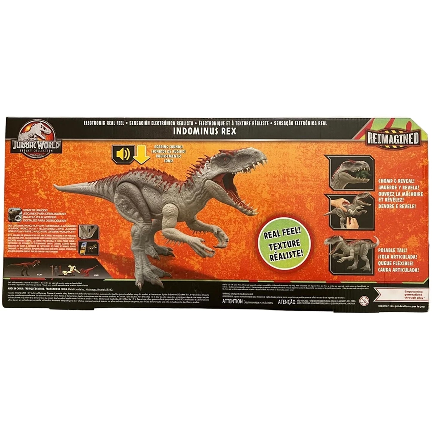 MAGNETOE Jurassic Real Feel Indominus Rex, Reimagined Dinosaur Action Figure