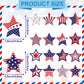 FEBSNOW Patriotic American Flag Stickers, 600 Pcs 2 Roll Fourth of July Red White Blue Star Stickers Self Adhesive Labels for In