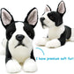 TigerHart 12 Inch Baxter The Boston Terrier Plush Dog Toy - White Soft Stuffed Animal