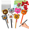 8 Pack Valentines Day Gifts for Kids Classroom - Fuzzy Pens for Kids & Fun Pens for Kid, Fuzzy Pen for Valentines Party Favors 