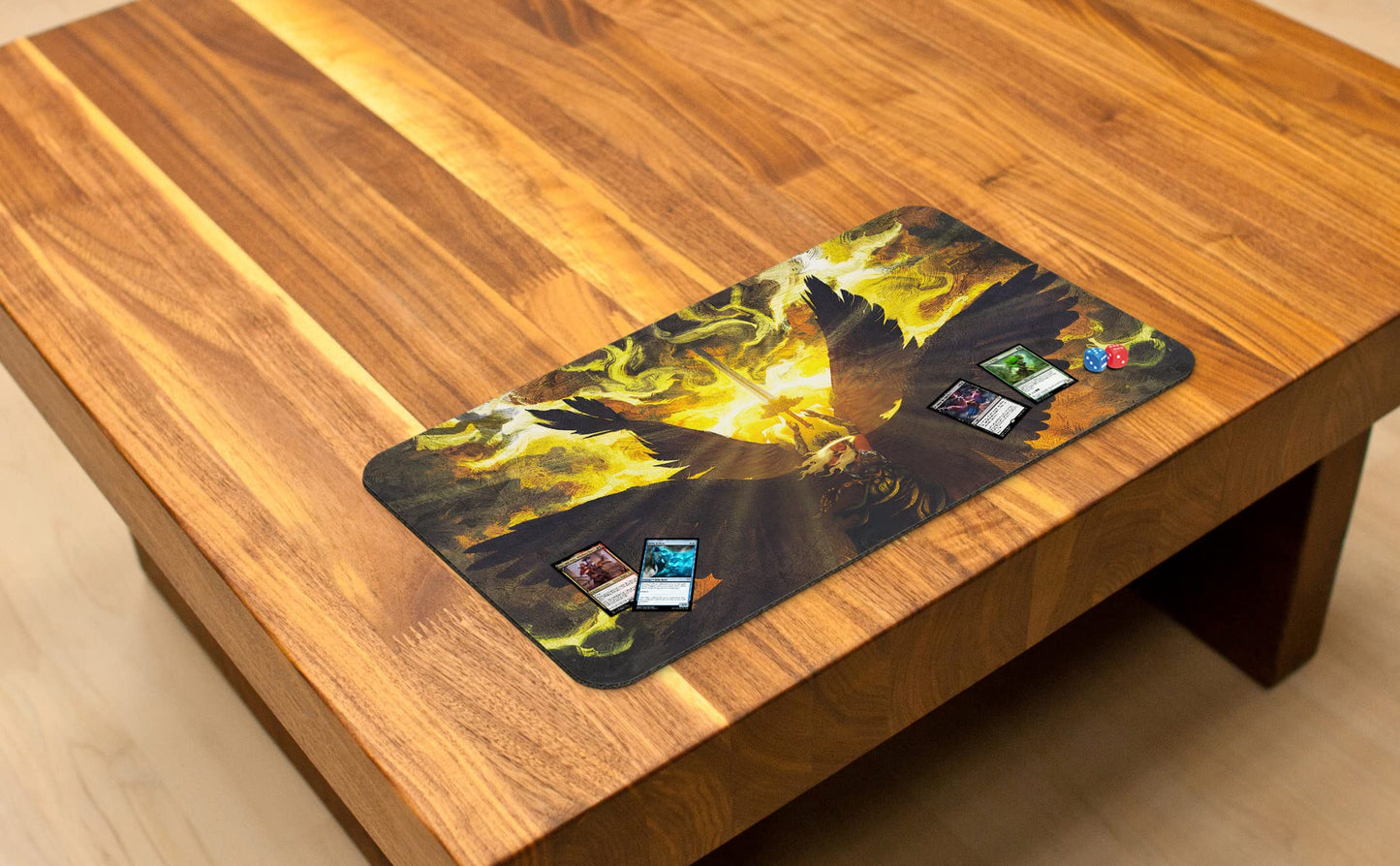 Paramint MTG Playmat - Admonition Angel (Stitched) - Black Rubber - Model MTG_AF_AA-s - Compatible with Magic The Gathering, YuGiOh, TCG