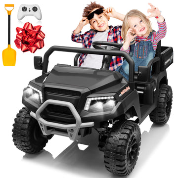 ANRLI 24V Ride on Car 4WD Golf Cart w/4X200W Motors, Gift Flower, 20'' XL 2 Seaters, 2.4G Remote Control, 4 Wheeler, Music, LED