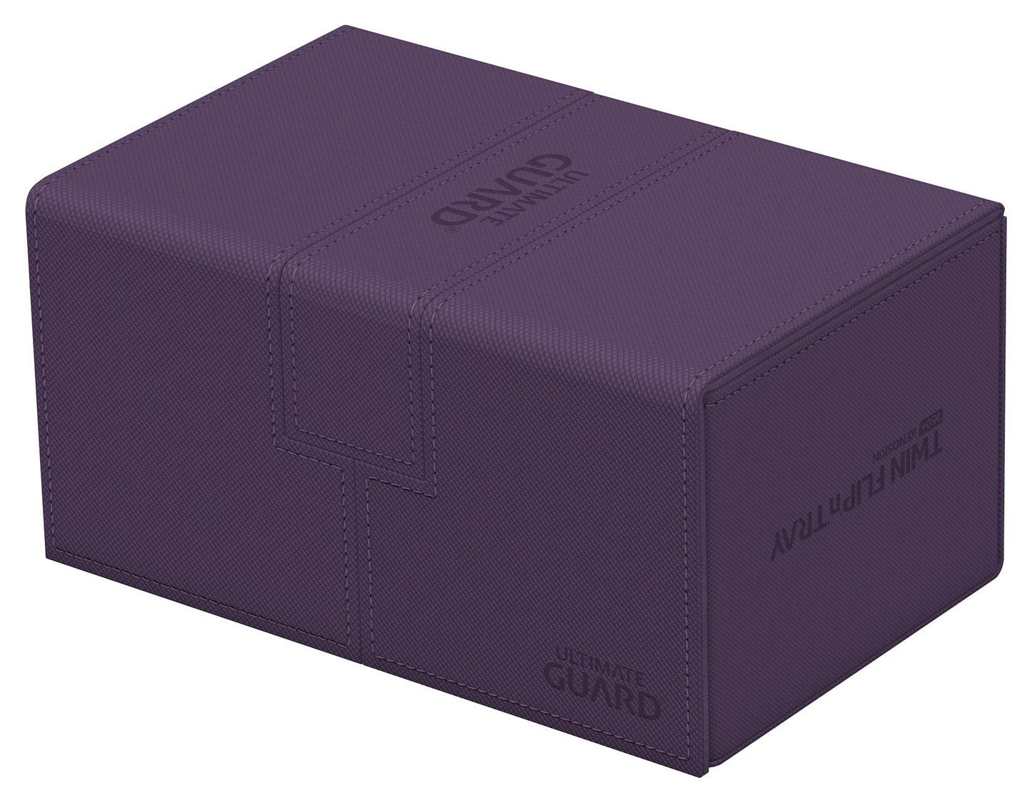 Ultimate Guard Twin Flip'N'Tray 160+, Deck Case For 160 Double-Sleeved Tcg Cards + Dice Tray, Purple, Independent Magnetic Closure & Microfiber Inner Lining