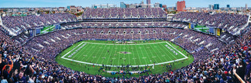 Masterpieces 1000 Piece Sports Jigsaw Puzzle - Nfl Baltimore Ravens Center View Panoramic - 13''X39''