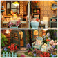RHZN Miniature House Kit - DIY Dollhouse Building Kit for Adults, Wooden Botanical Design