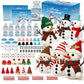 Christmas Crafts Snowman Kit with Cards, 12-Pack DIY Snowman Craft Kit for Kids, Creative Modeling Clay Build a Snowman Making K