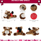 Dollibu I Love You Valentine Plush Lying Brown Donkey - Cute Stuffed Animal With Red Heart And Name Personalization Gift For Valentines Day, Birthday, Anniversary - 9 Inches