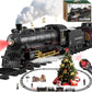 Electric Remote Control Train Set Christmas Trains Steam Locomotive, Cargo Car & Tracks, Rechargeable Train Toys For Kids W/3 Sm