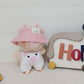 Clothes For Labubu Doll, Cute Hat & Outfit Set For Labubu 17Cm Dolls, Adorable Dress-Up Accessories For Labubu Doll (Pink Pig)