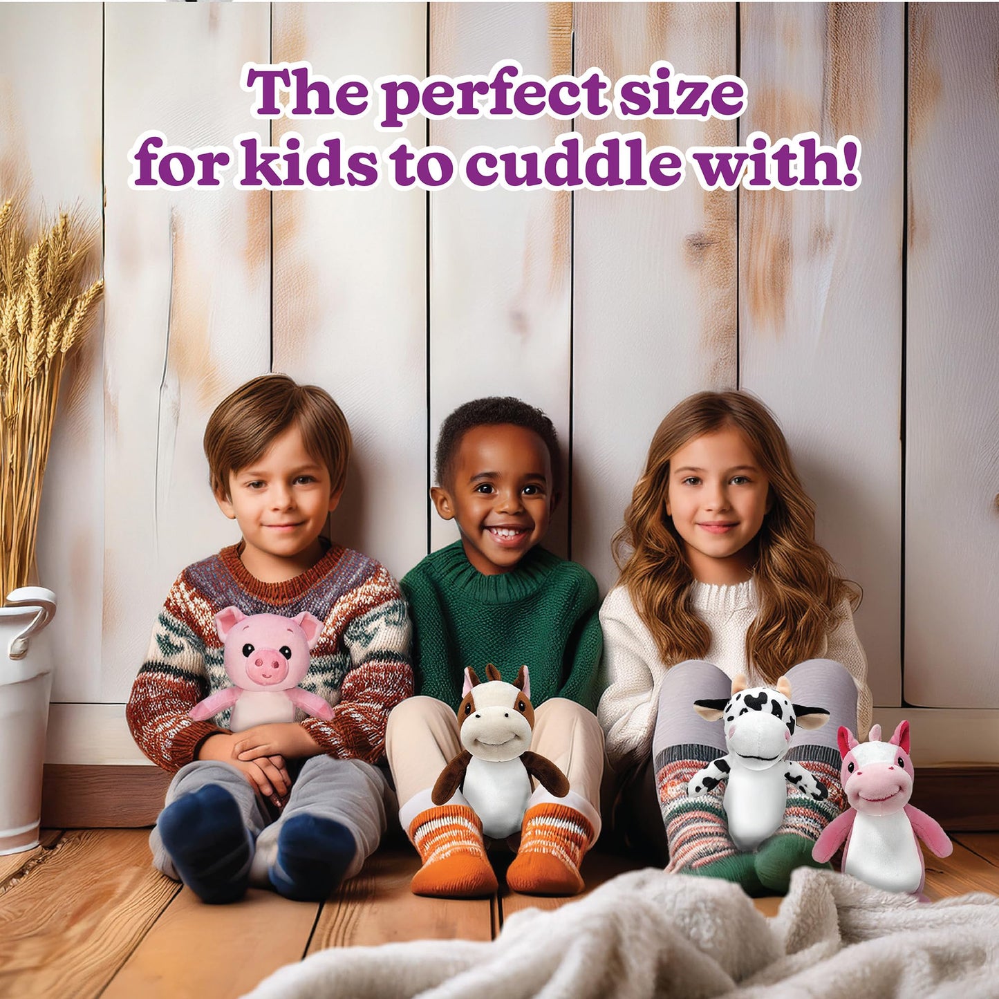 PLUSHOLOGY Squishy Cow Plush Toy - Ultra Soft 6" Stuffed Animal for Kids & Adults - Multicolored, Child-Safe Embroidered Eyes, Model 155036