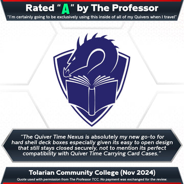 Quiver Time 360 Modular Nexus DeckBlock - Durable Stackable MTG Deck Box for Commander fits 100+ Cards | Stylish 100 Card Deck B