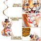 Tiger Hanging Swirls Tiger Birthday Party Decorations 20Pcs Tiger Party Ceiling Swirls Decorations Tiger Hanging Streamers for J