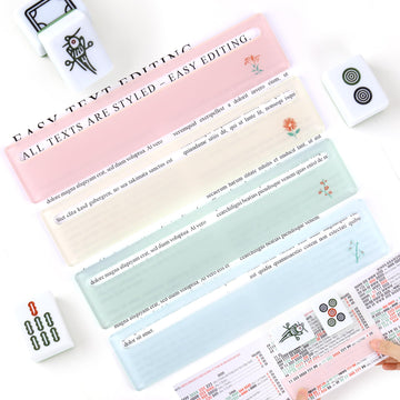 czzwak 4PC Mahjong Card Line Finder Strips - Bright Acrylic Strategy Tool for Beginners | Travel  Parties  Game Nights | Rules Helper & Accessories Set | Mahjong Gifts