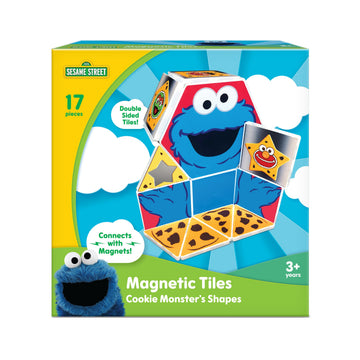 Createon Sesame Street Cookie Monsters Shapes Magnetic Playset, Magnetic Building Toys, Stem & Montessori Educational Toys For A