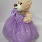 Kinnex Collections Since 1997 12'' Quince Anos Last Doll Teddy Bear With Dress (Centerpiece) ~ Arc09832-5 (Lavender)