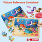 Wooden Puzzles For Kids Ages 4-6, 4 Packs 24 Pcs Unicorn Mermaid Princess Fairy Jigsaw Puzzles, Preschool Educational Brain Teas
