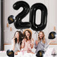 Katchon, Black 20 Balloon Number - 40 Inch | 20Th Birthday Decorations For Men, Number 20 Birthday Balloons | 20 Year Old Birthday Decorations | 20 Birthday Decorations, 20Th Anniversary Decorations