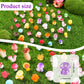 DIYDEC Mini Resin Mushrooms - 80pcs Multicolor Figures for Dollhouse Decor, 6.49 inches, Tiny Fairy Garden Accessories