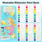 ROOCHKD Watercolor Painting Coloring Books Pocket Watercolor Paint Bookmarks, Mess Free Paint with Water Set, Travel Class Activ
