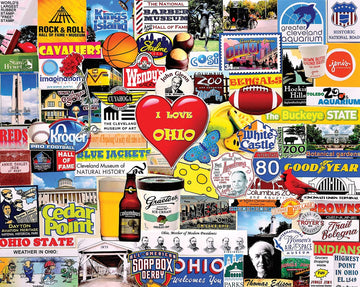 White Mountain Puzzles I Love Ohio, 1000 Piece Jigsaw Puzzle