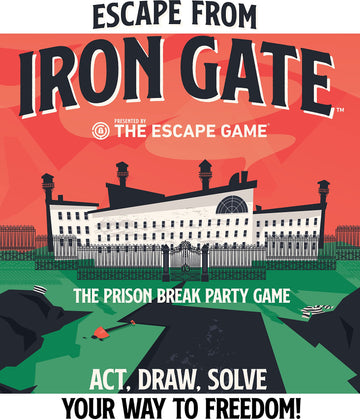 The Escape Game: Escape From Iron Gate - The Puzzle Completing, Drawing, Acting And Trading Prison Break Party Game By Pressman, Multi Color