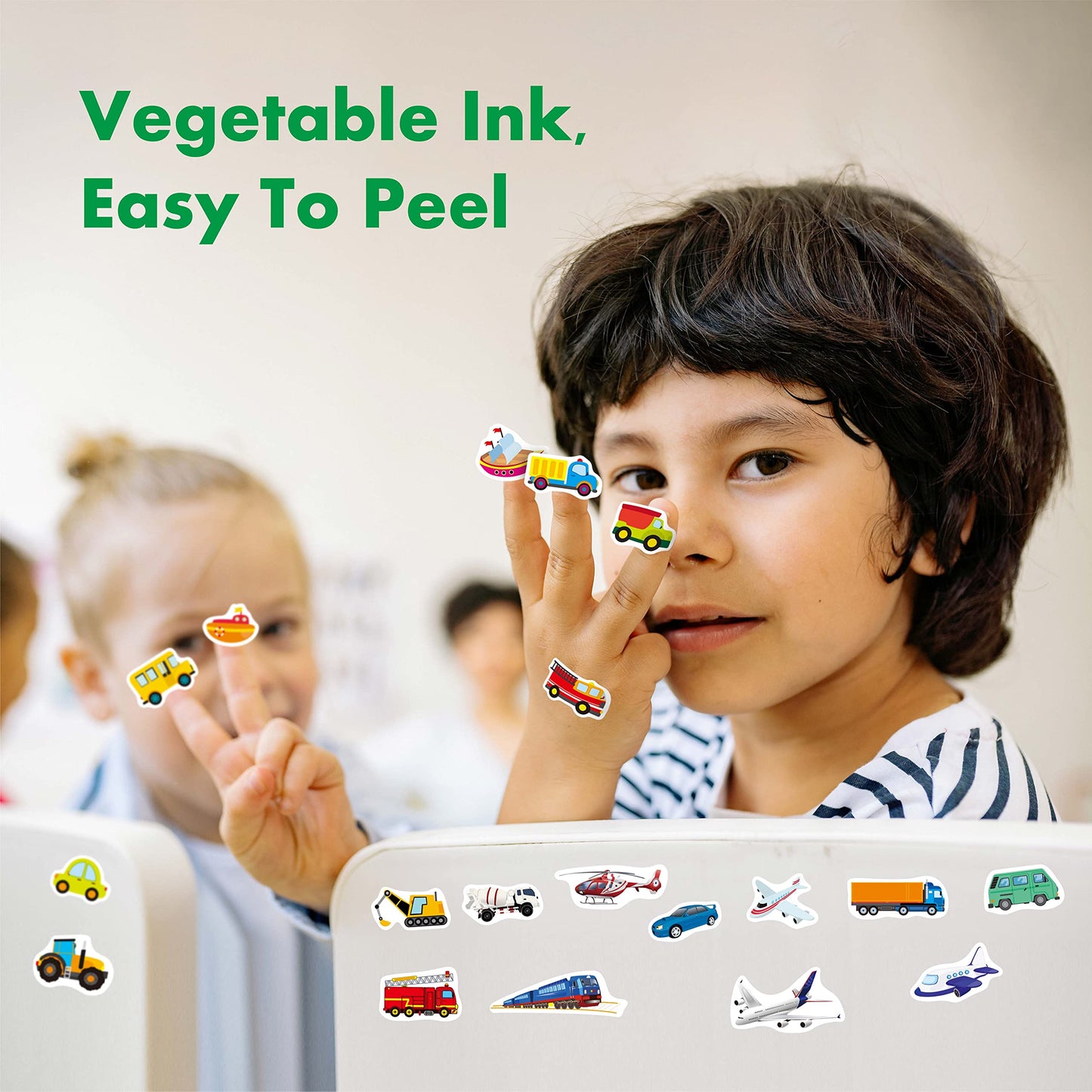 2860 Vehicle Stickers, 64 Sheets Vibrant Transportation Stickers Various Cars Trucks Airplanes Ships Constructions Motivational Decals For Kids School Classroom Home Reward Gifts Party Supplies