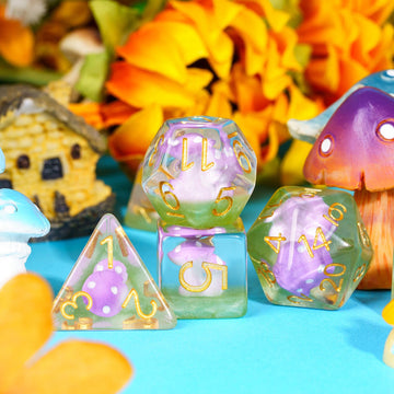 UDIXI Mushroom DND Dice Set, 7 Piece D&D Polyhedral RPG Dice for Dungeons and Dragons Role Playing Game and Other Tabletop Games
