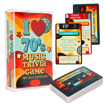 AQUARIUS Music Trivia Card Game - Pop, Rock, Hip-Hop & Alternative Quiz - Party Game for Adults & Teens, Gift for Music Lovers -