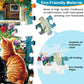 100 Pieces Puzzles For Kids Ages 4-8,Cute Cats And Flowers Jigsaw Puzzle,Sturdy&Safe Puzzle For Toddler Children Seniors, Large Piece, Engaging & Educational Toys Great Gift For Boys Girls,15X10 In