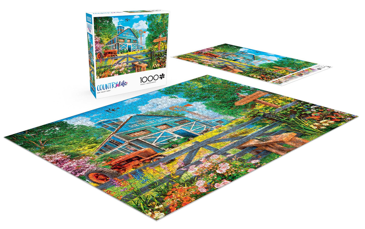 Buffalo Games - Dominic Davison - Oak Valley Farm - 1000 Piece Jigsaw Puzzle For Adults -Challenging Puzzle Perfect For Game Nights - Finished Size Is 26.75 X 19.75